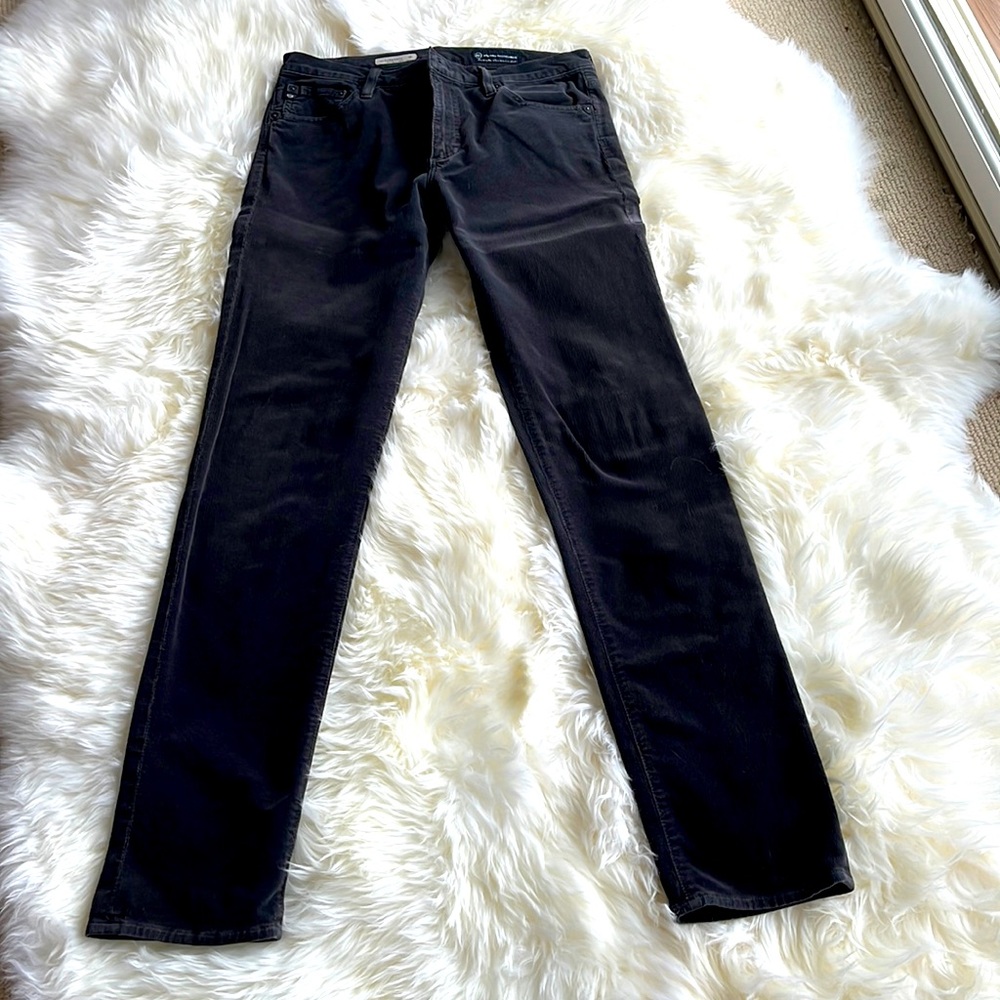 AG Jeans Premier Skinny Straight black cords